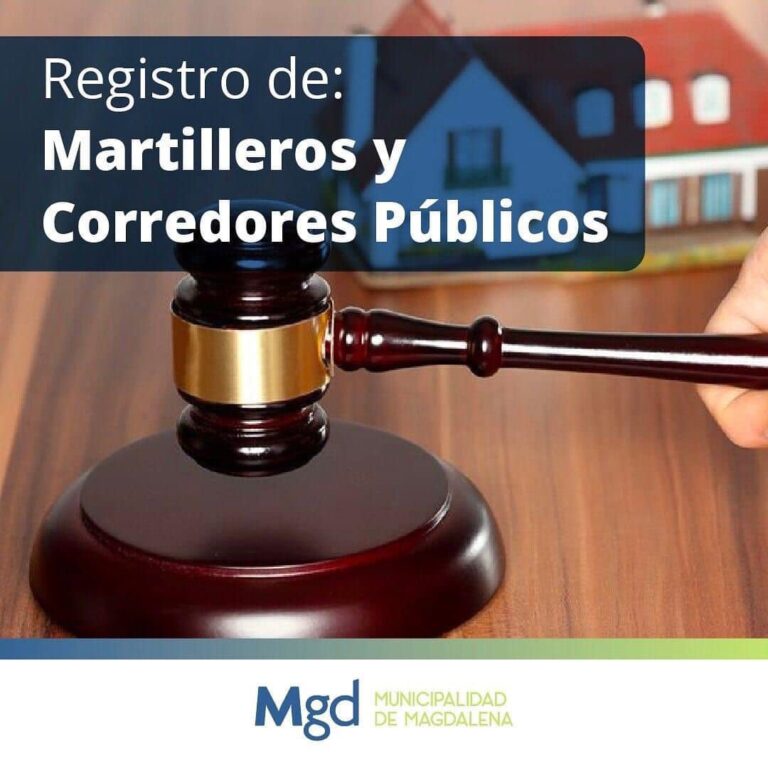 REGISTRO PARA MARTILLEROS Y CORREDORES PÚBLICOS