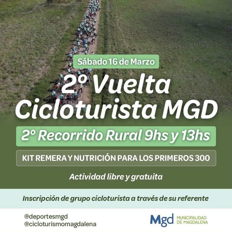 Segunda vuelta Cicloturista MGD, con segundo recorrido rural