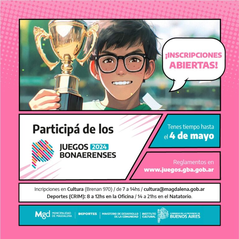 !  Ya te podés inscribir en los Juegos Deportivos Bonaerenses