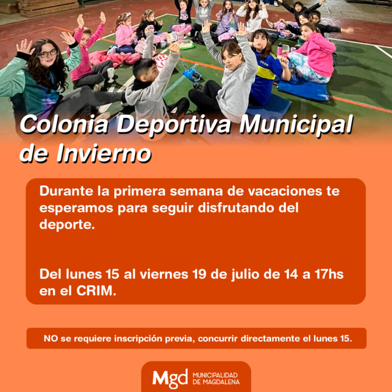 ¡Te invitamos a participar en la Colonia Deportiva Municipal de Invierno!