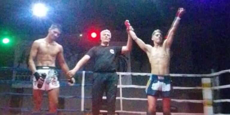 El magdalenense Mauricio Lencina se impone en su debut en kick boxing semiprofesional